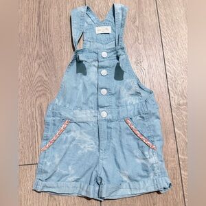 Miki Miette Blue Denim Jean Overalls Baby Girls 18 Months Toddler